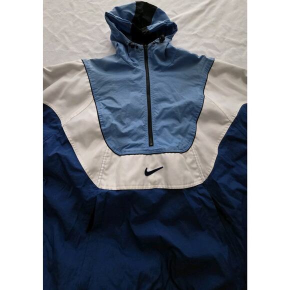 Vintage 90s Nike Pullover Windbreaker Jacket Quarter Zip Big Swoosh Mens Size M - Picture 2 of 12